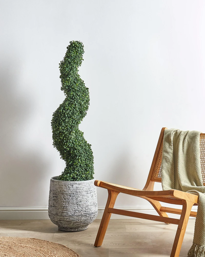 Beliani Dirbtinis augalas BOXWOOD SPIRAL TREE 120 cm žalias