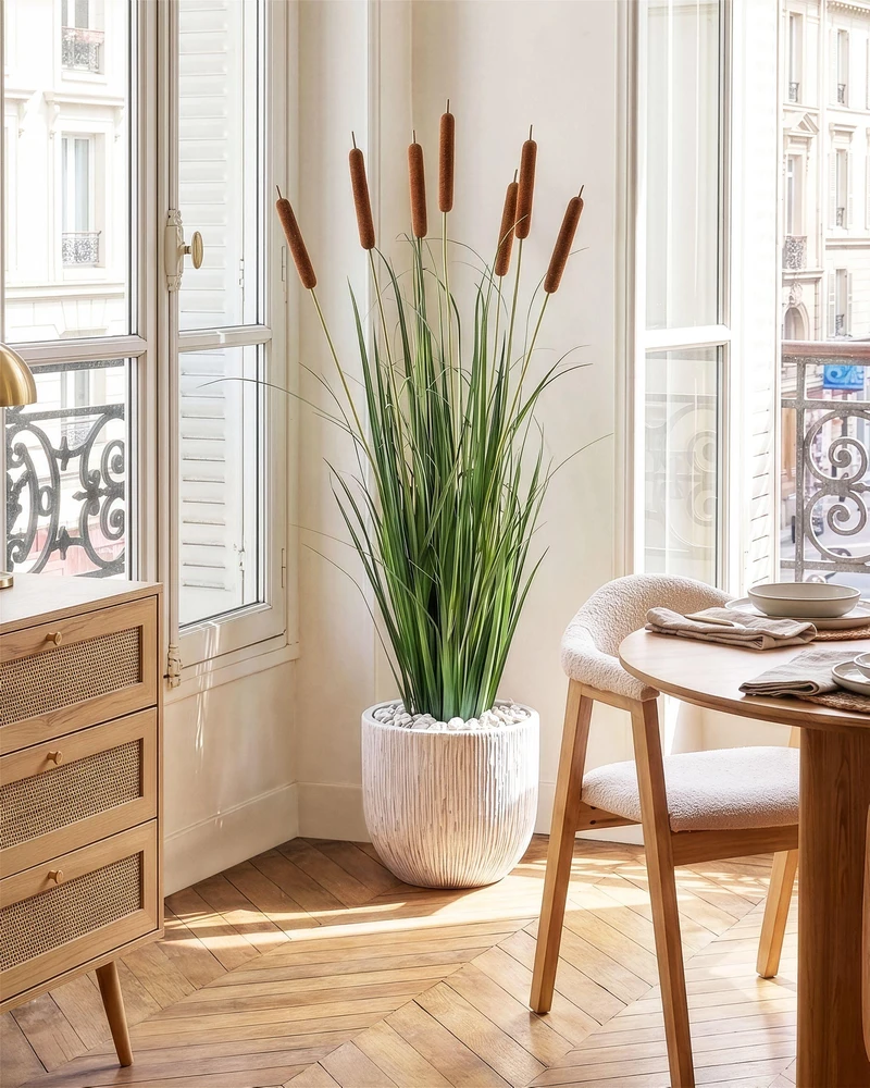 Beliani Dirbtinis augalas BULRUSH 135 cm žalias