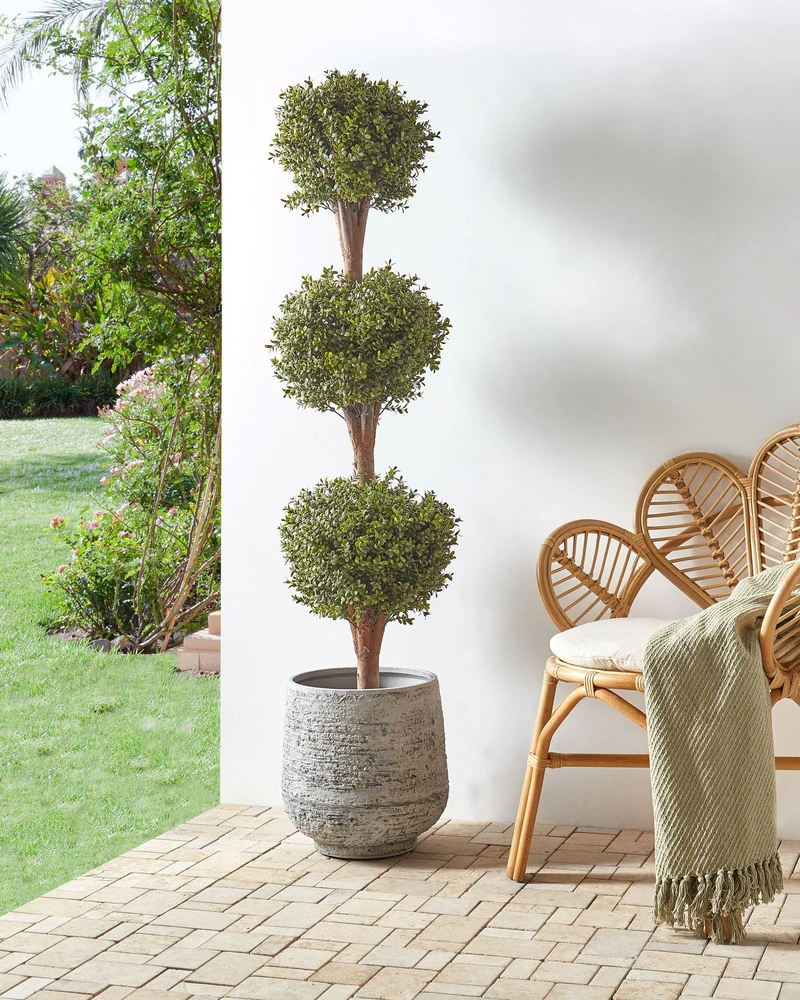 Beliani Dirbtinis augalas BUXUS BALL TREE 120 cm Žalias