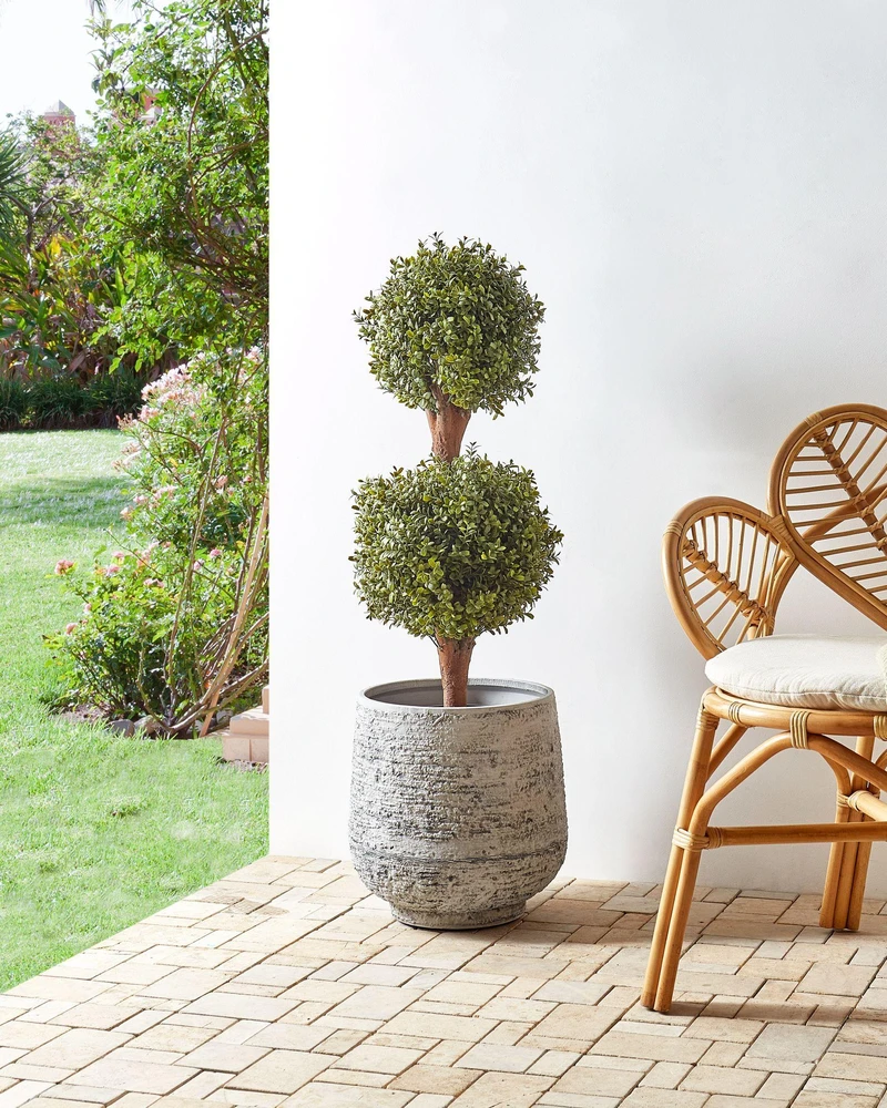 Beliani Dirbtinis augalas BUXUS BALL TREE 92 cm Žalias