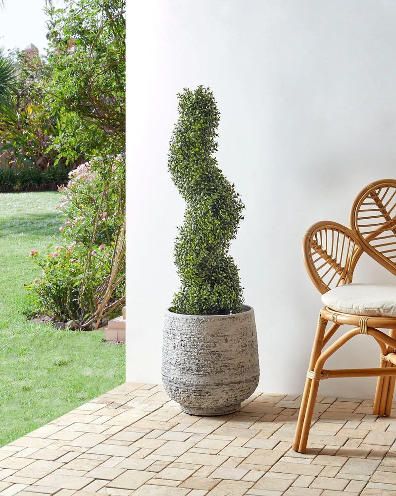 Beliani Dirbtinis augalas BUXUS SPIRAL TREE 98 cm žalias