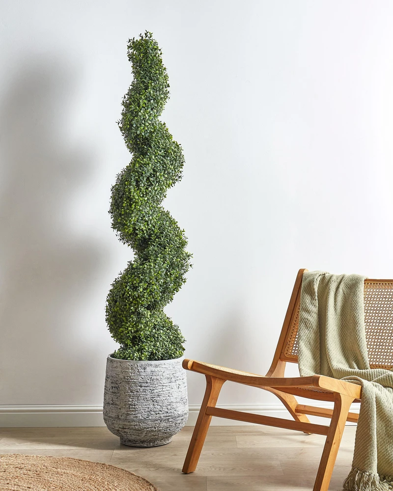 Beliani Dirbtinis augalas BUXUS SPIRAL TREE 158 cm žalias
