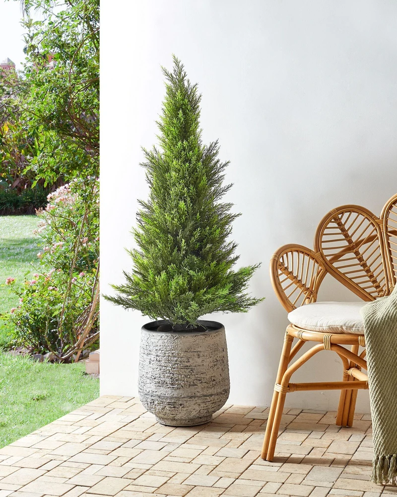 Beliani Dirbtinis augalas CEDAR TREE 120 cm žalias