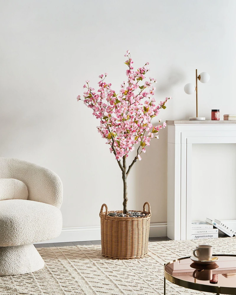 Beliani Dirbtinis augalas CHERRY TREE 152 cm rožinis