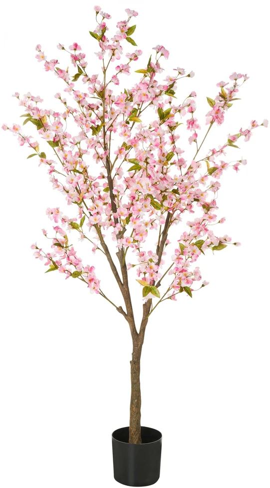 Beliani Dirbtinis augalas CHERRY TREE 180 cm rožinės spalvos