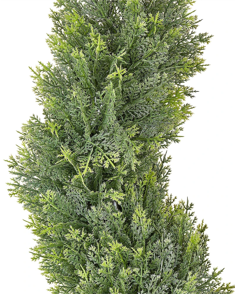Beliani Dirbtinis augalas CYPRESS SPIRAL TREE 126 cm žalias