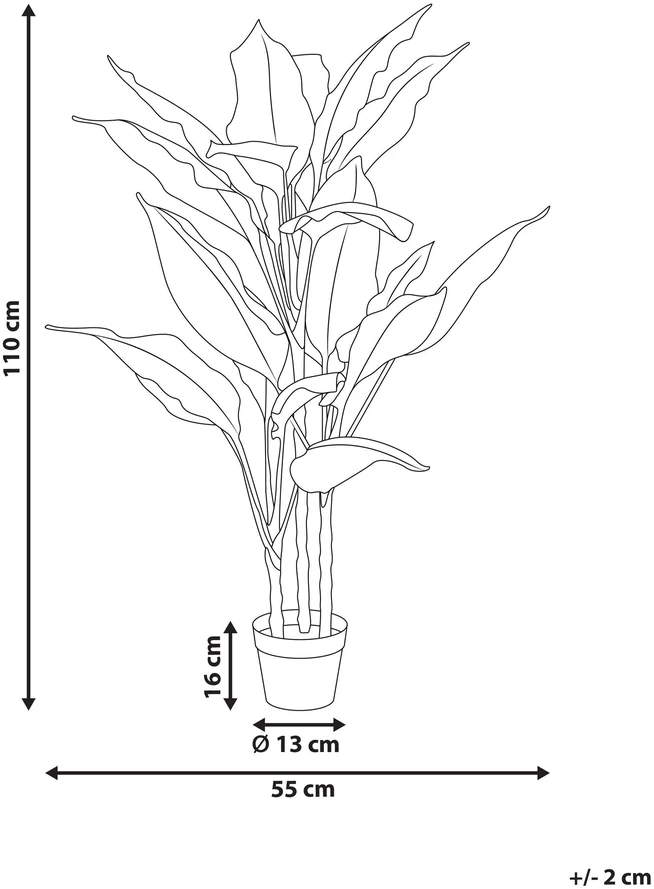 Beliani Dirbtinis augalas DIEFFENBACHIA 110 cm žalias