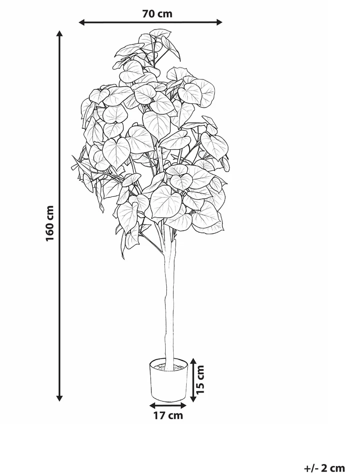 Beliani Dirbtinis augalas FICUS TREE 160 cm žalias