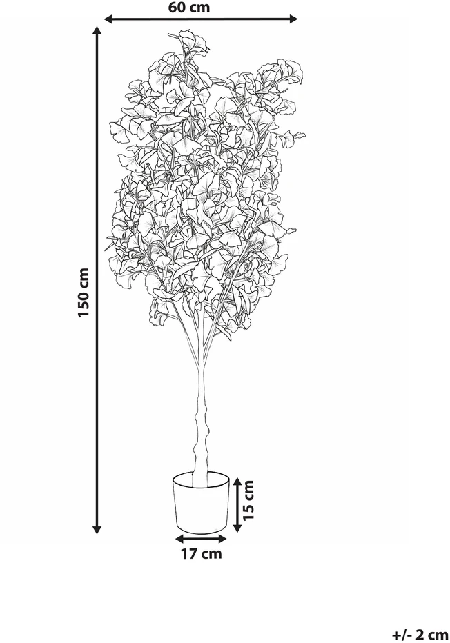 Beliani Dirbtinis augalas GINKGO TREE 150 cm žalias