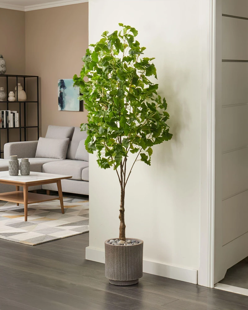Beliani Dirbtinis augalas GINKGO TREE 150 cm žalias