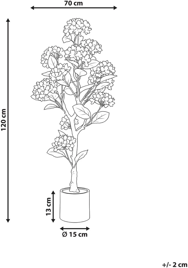 Beliani Dirbtinis augalas HORTENSIUM 120 cm, baltas