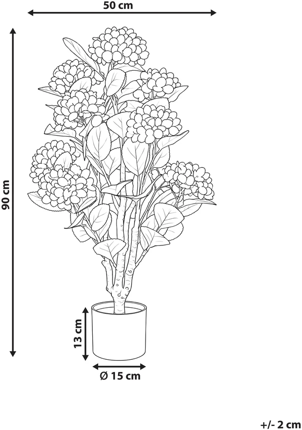 Beliani Dirbtinis augalas HORTENSIUM 90 cm mėlynas