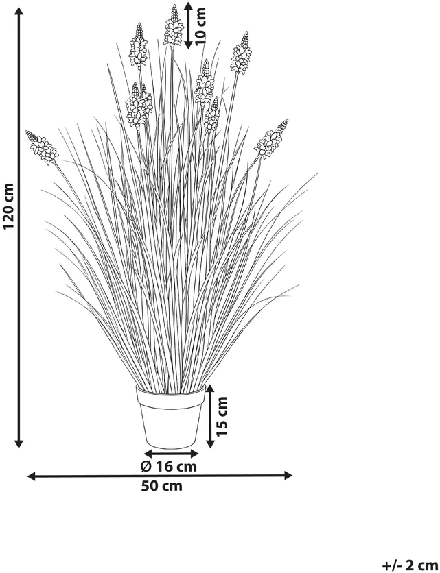 Beliani Dirbtinis augalas LAVENDARIUM 120 cm purpurinis