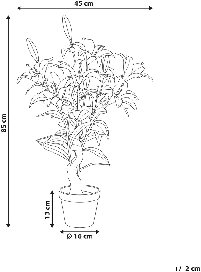 Beliani Dirbtinis augalas LILIARIUM 85 cm rožinis