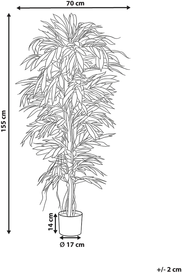 Beliani Dirbtinis augalas LONGIFOLIA 155 cm žalias