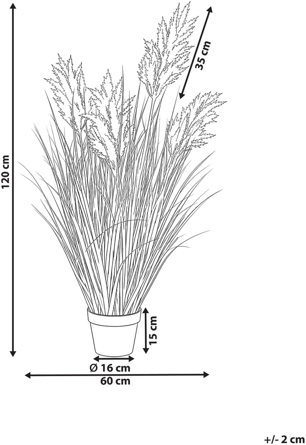Beliani Dirbtinis augalas MISCANTHUS GRASS 120 cm rudas