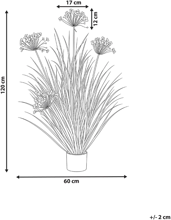 Beliani Dirbtinis augalas ONION GRASS 120 cm baltas