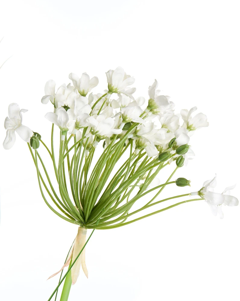Beliani Dirbtinis augalas ONION GRASS 120 cm baltas
