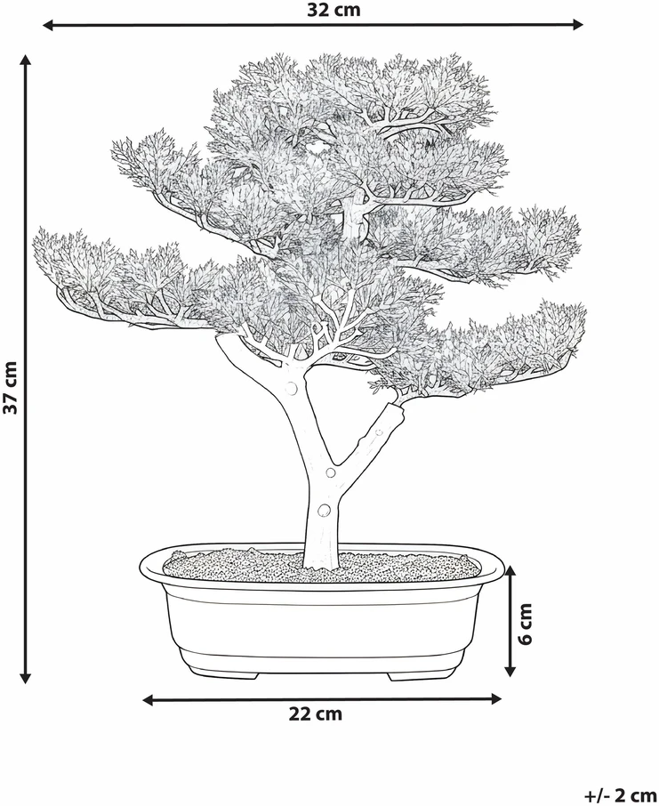 Beliani Dirbtinis augalas PINE 37 cm, žalias
