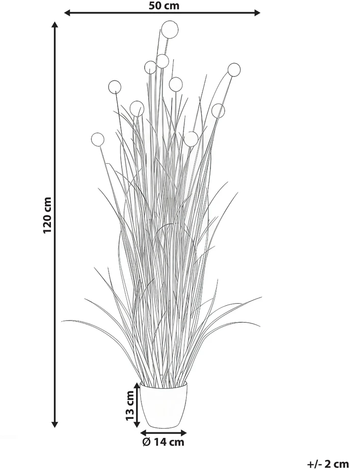 Beliani Dirbtinis augalas POMPOM GRASS 120 cm žalias