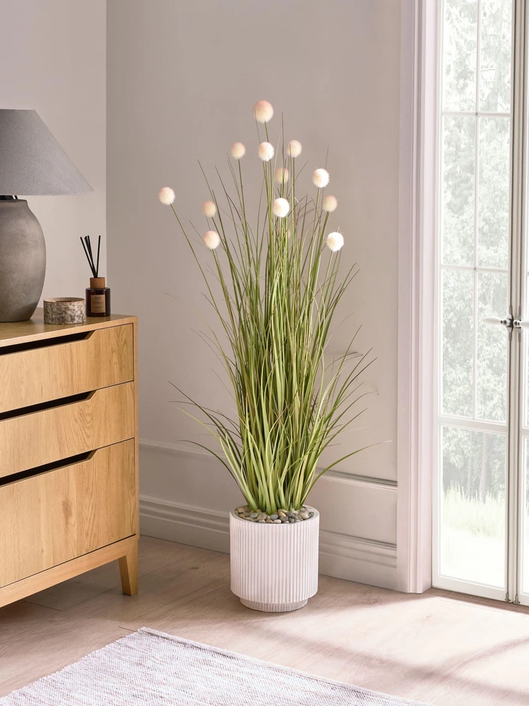 Beliani Dirbtinis augalas POMPOM GRASS 120 cm žalias