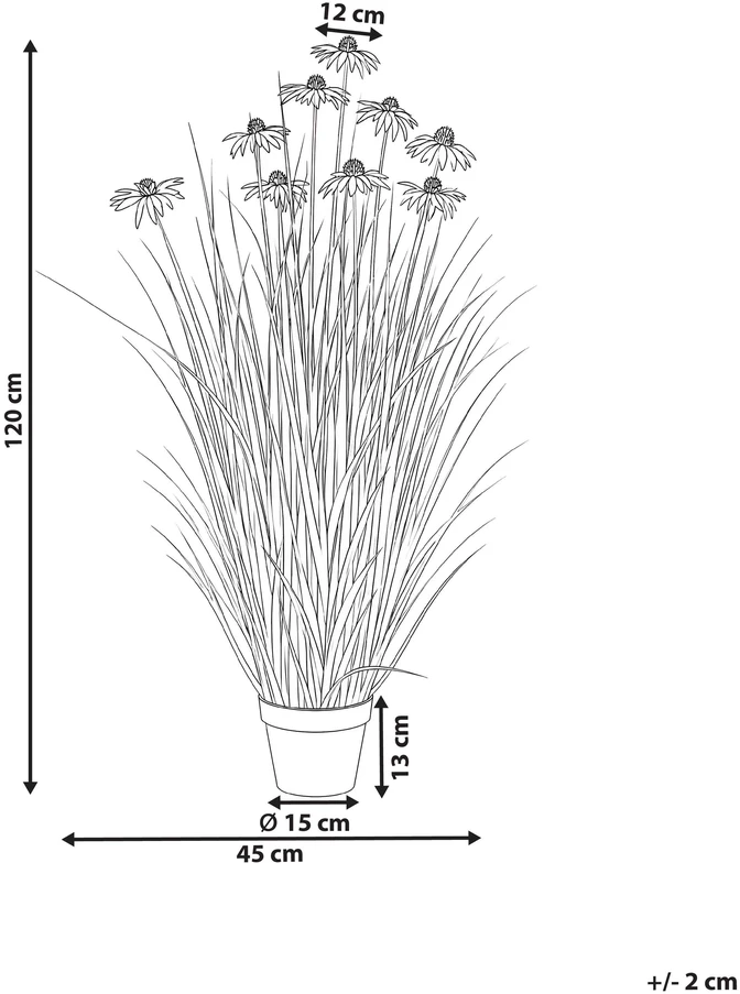 Beliani Dirbtinis augalas RUDBEKDARIUM 120 cm rožinis