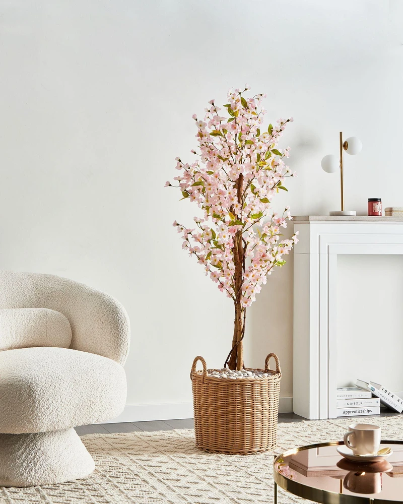 Beliani Dirbtinis augalas SAKURA 150 cm rožinis