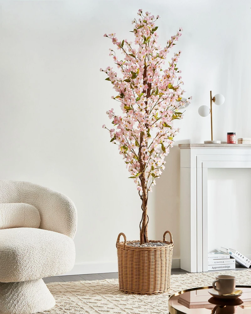 Beliani Dirbtinis augalas SAKURA 185 cm Rožinis