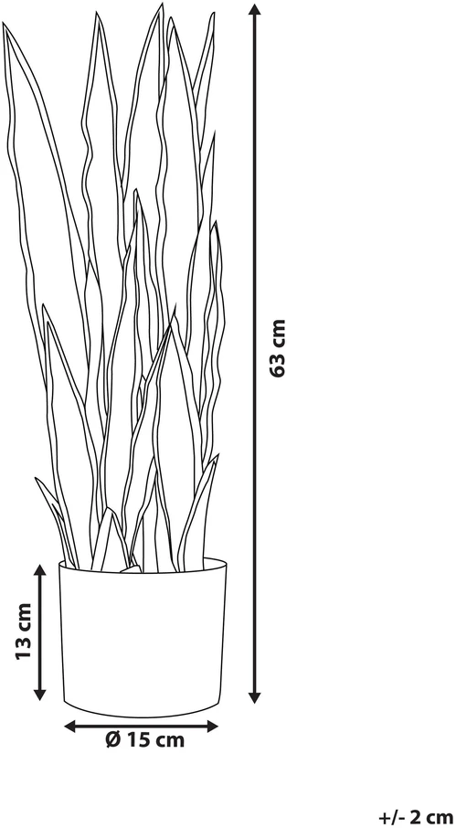 Beliani Dirbtinis augalas SNAKE PLANT 63 cm Žalias