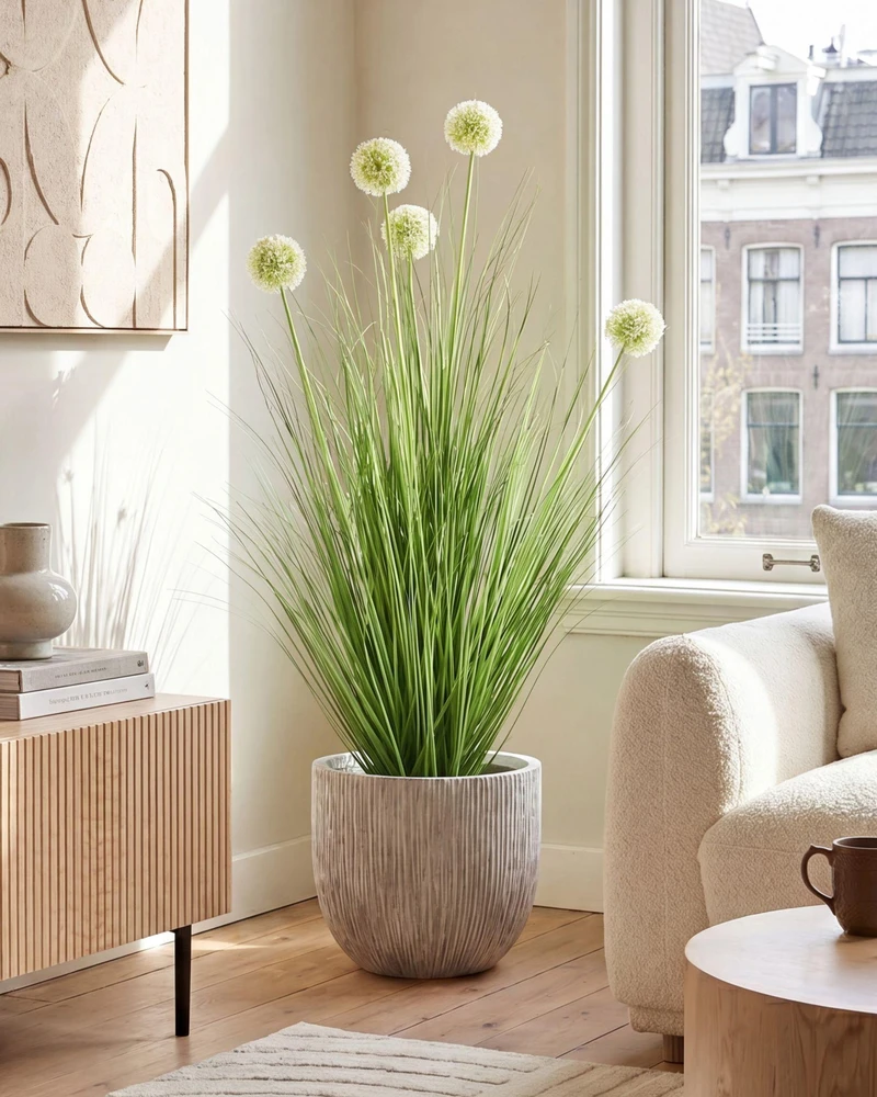 Beliani Dirbtinis augalas SNOWBALL BUSH 125 cm Žalias