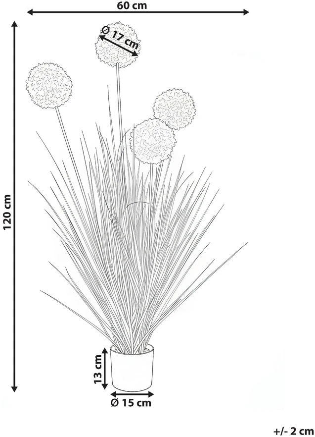 Beliani Dirbtinis augalas SNOWBALL BUSH 120 cm rožinis