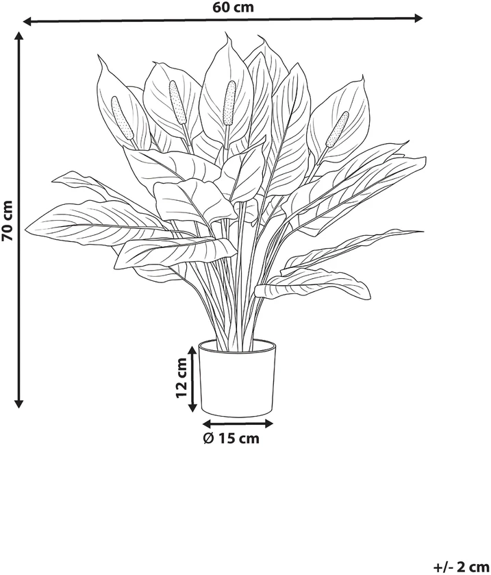 Beliani Dirbtinis augalas SPATHPHYLLUM 70 cm žalias