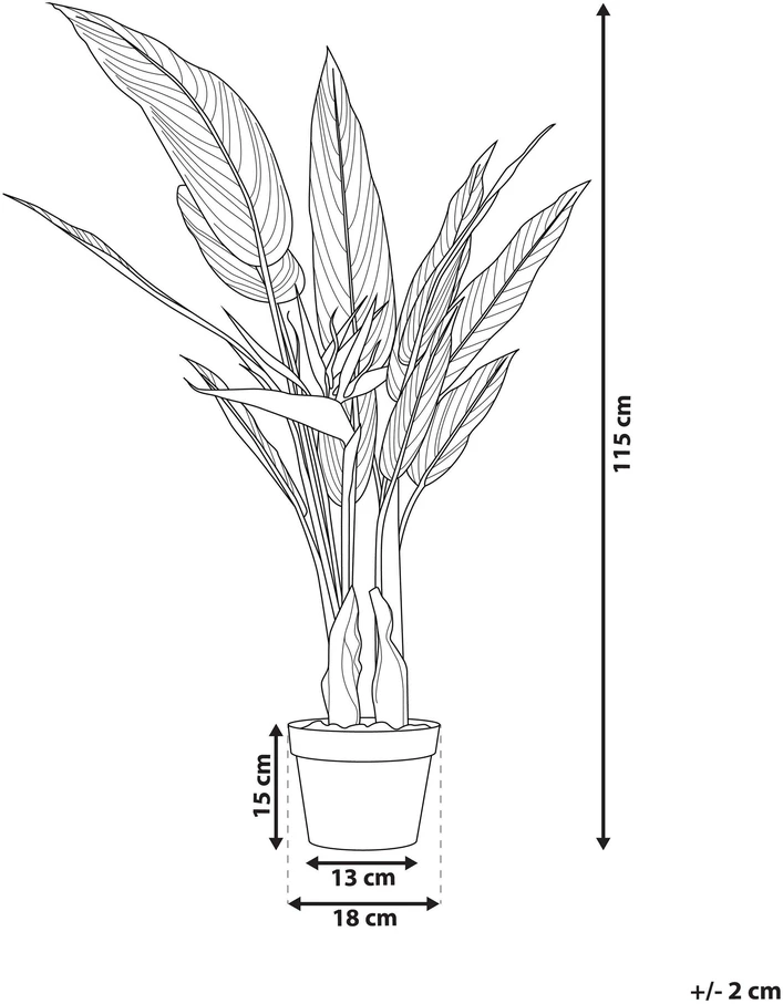 Beliani Dirbtinis augalas STRELITZIA TREE 115 cm žalias