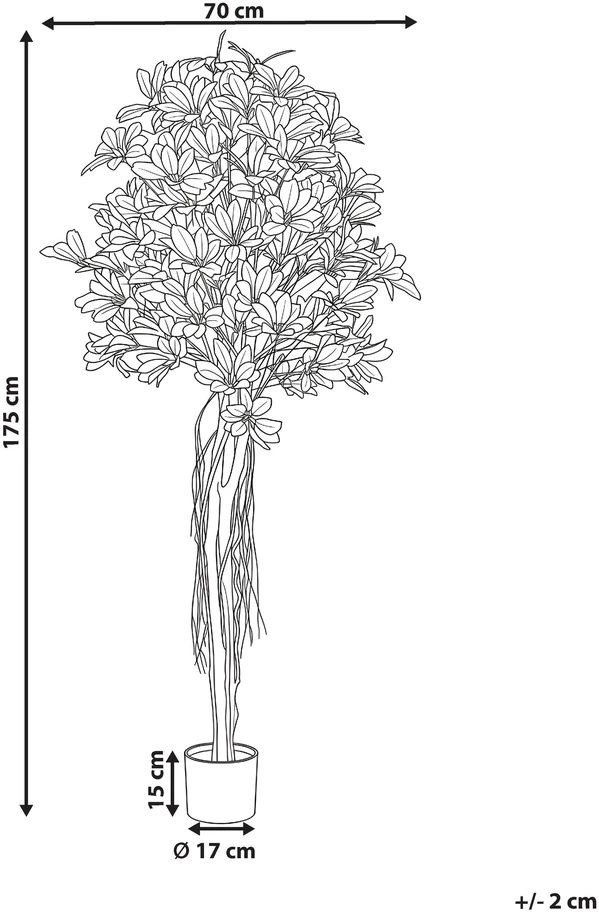 Beliani Dirbtinis augalas UMBRELLA TREE 175 cm Žalias
