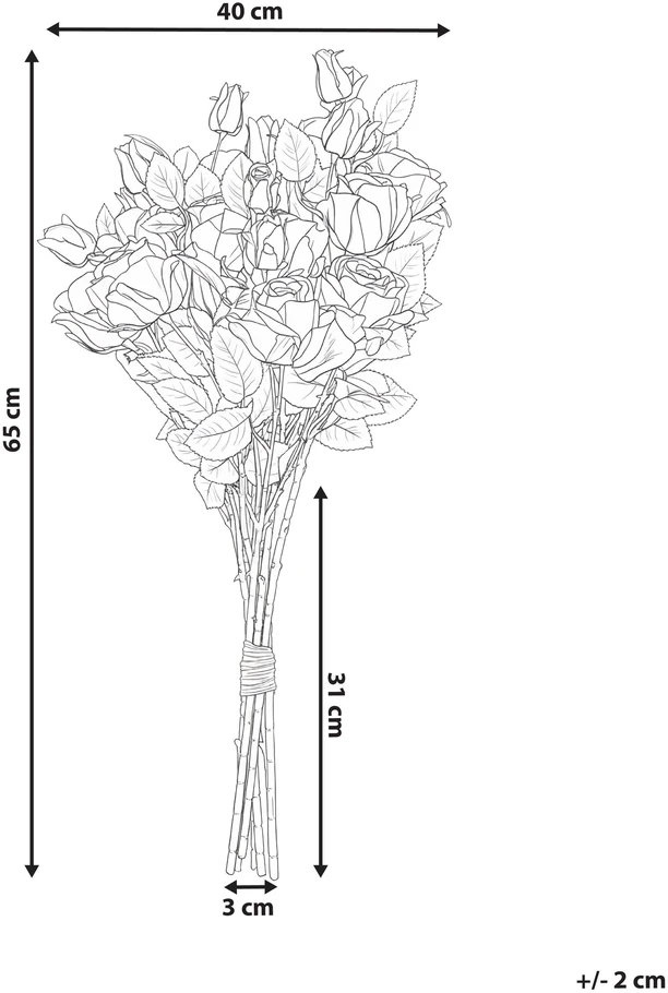 Beliani Dirbtinių gėlių puokštė BOIRO 65 cm Raudona