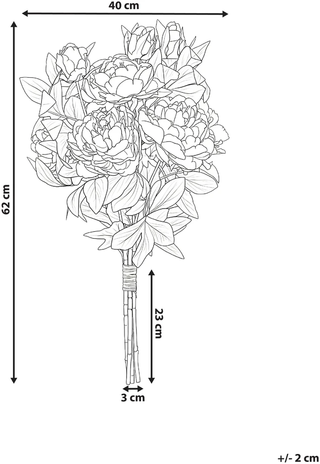 Beliani Dirbtinių gėlių puokštė COLARES 62 cm rožinė