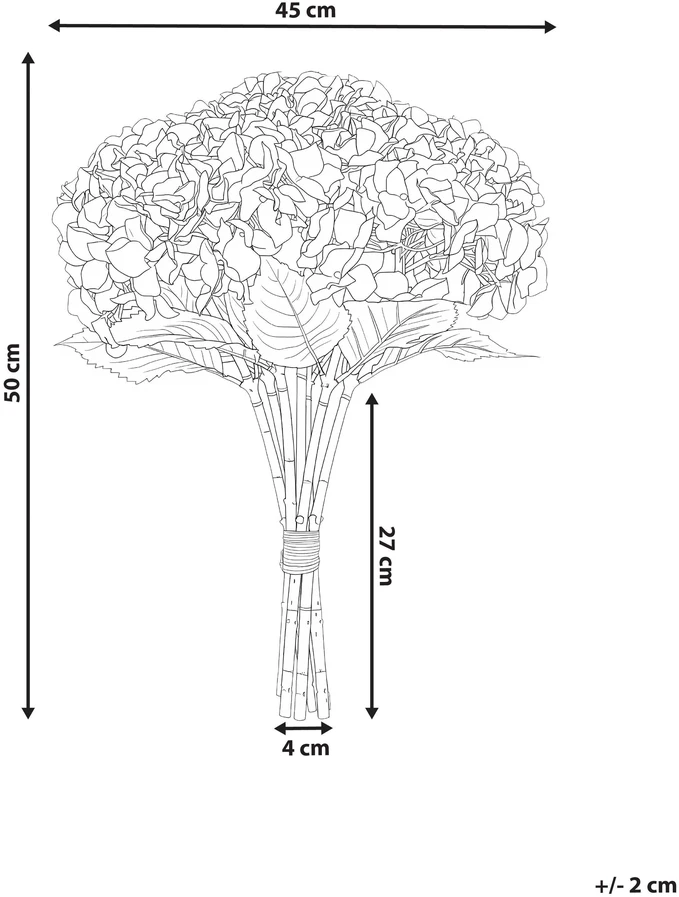 Beliani Dirbtinių gėlių puokštė PERNES 50 cm violetinė