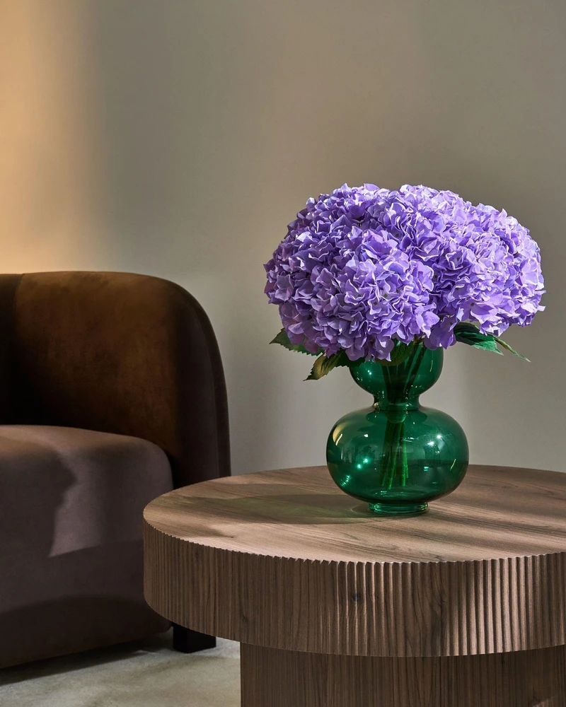 Beliani Dirbtinių gėlių puokštė PERNES 50 cm violetinė