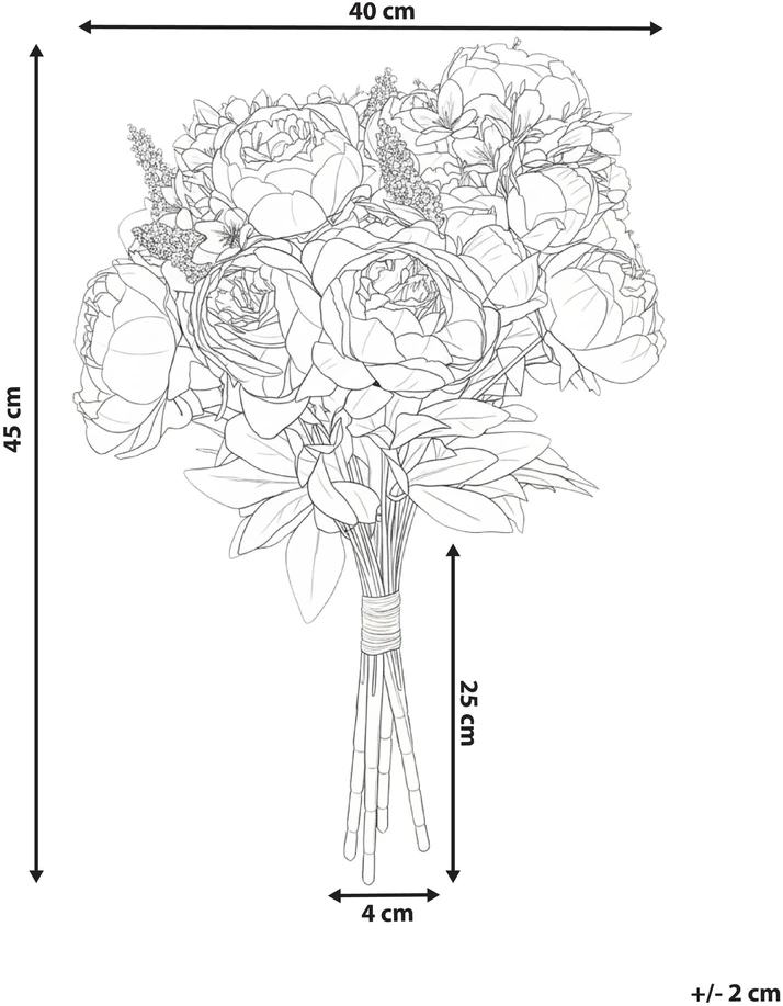 Beliani Dirbtinių gėlių puokštė RAPOSA 45 cm pastelinė rožinė
