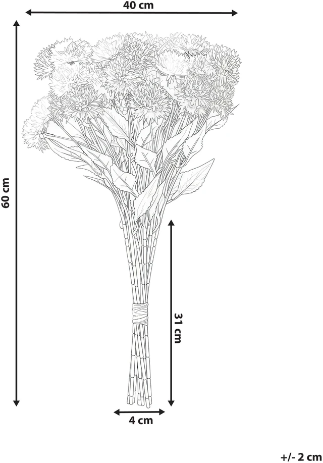Beliani Dirbtinių gėlių puokštė SILVEIRA 60 cm rausva