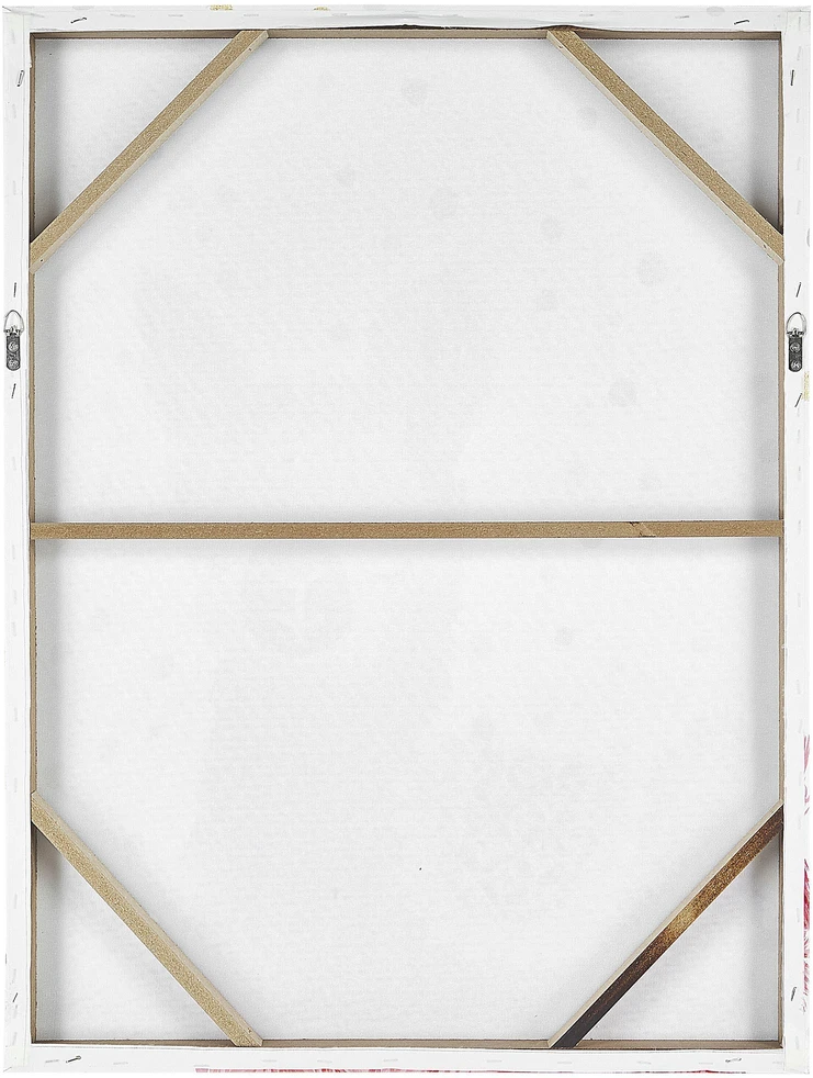 Beliani Drob,e ant drobės AFASSA Gyvūnų motyvas 60 x 80 cm Rožinis