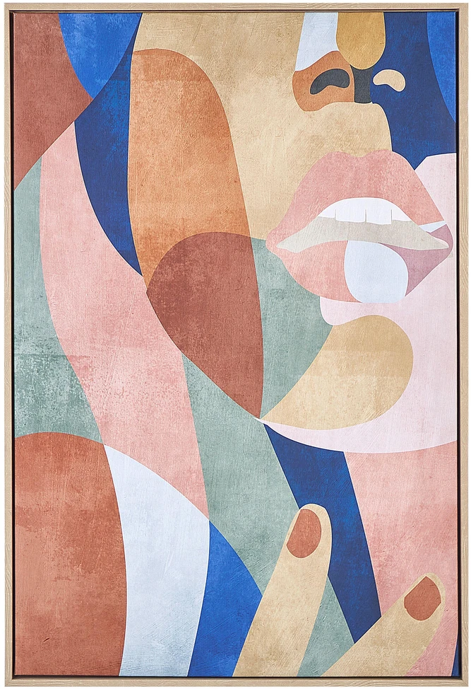 Beliani Drobė BITETTO Moteriškas motyvas 63 x 99 cm spalvotas