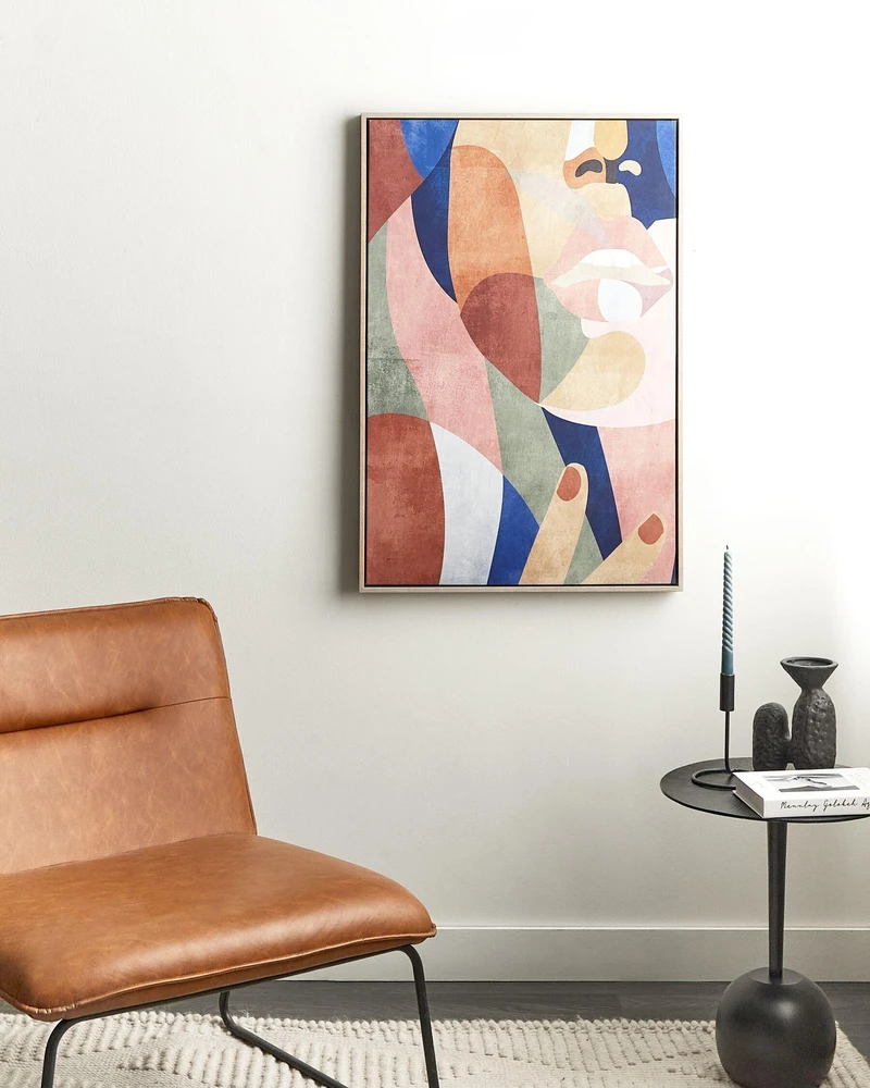 Beliani Drobė BITETTO Moteriškas motyvas 63 x 99 cm spalvotas