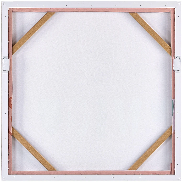 Beliani Drobė TAURISANO Vaikiškas motyvas 63 x 63 cm Rožinė
