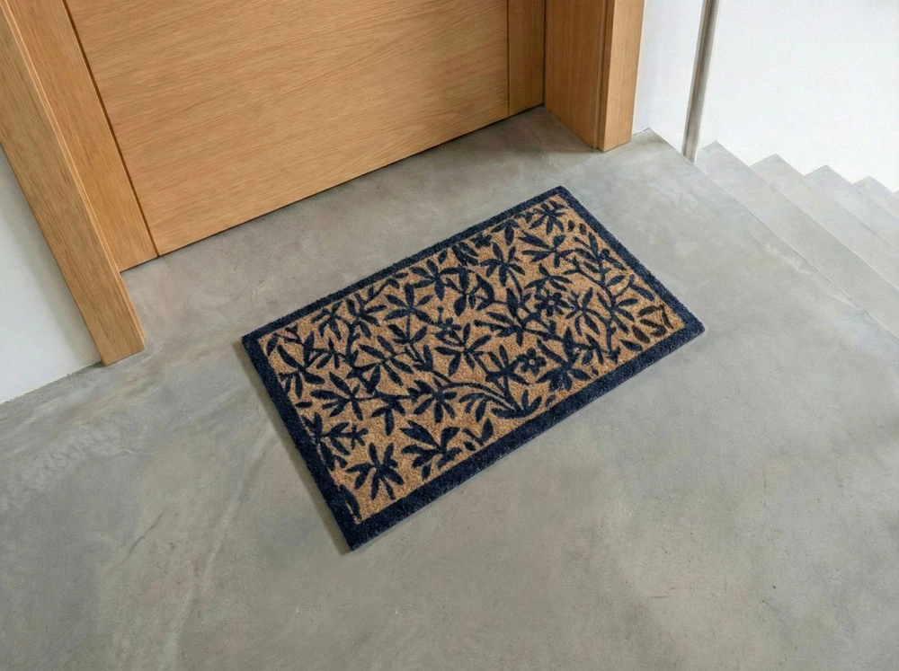 Beliani Durelių kilimėlis NUNIVAK natūralios spalvos 40 x 60 cm Lapas kokoso pluoštas