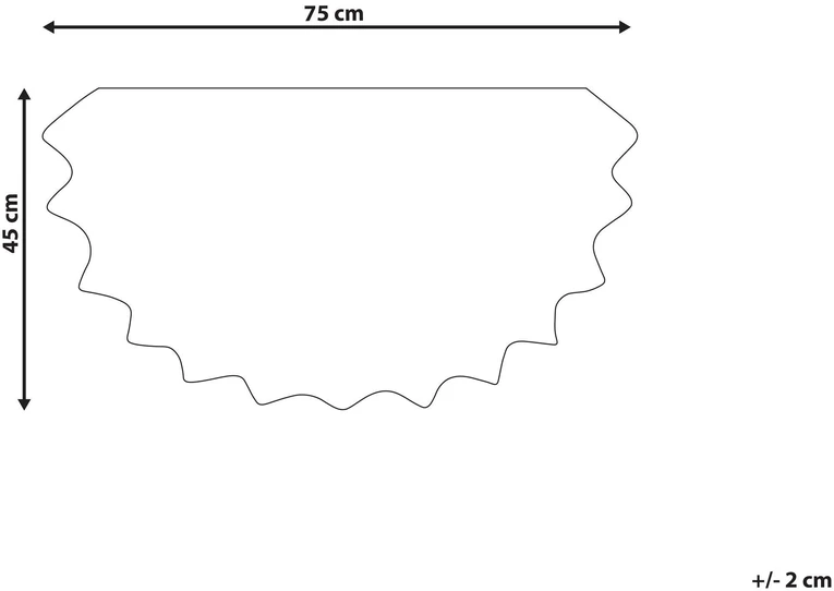 Beliani Durų kilimėlis AROLIK, geltonas, 45 × 75 cm, gėlė, kokosų pluoštas