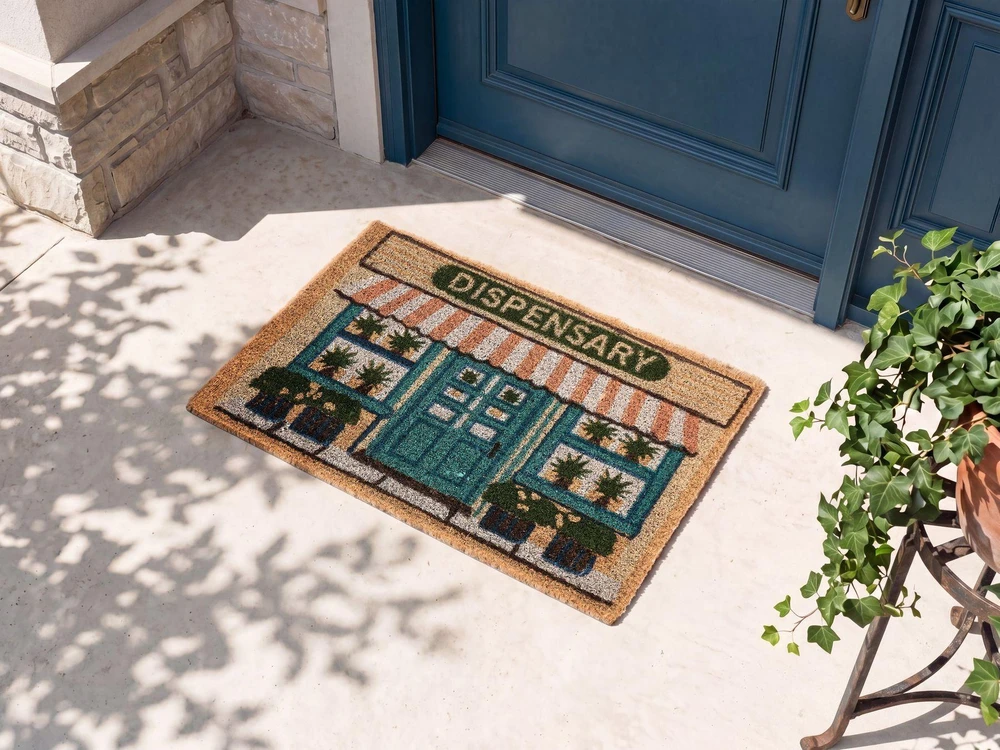 Beliani Durų kilimėlis CADIZ spalvotas 60 x 90 cm kokoso pluoštas