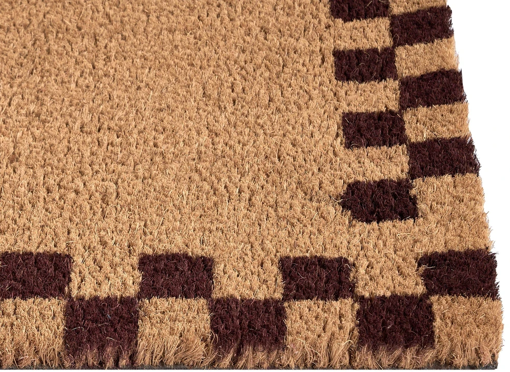 Beliani Durų kilimėlis SAGADA smėlio / rudos spalvos 60 x 90 cm kokoso pluoštas