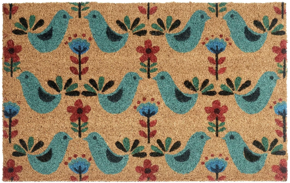 Beliani Durų kilimėlis TANANA spalvingas 50 x 80 cm Paukštis kokoso pluoštas