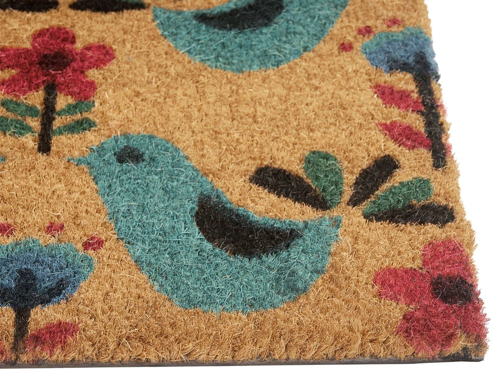 Beliani Durų kilimėlis TANANA spalvingas 50 x 80 cm Paukštis kokoso pluoštas